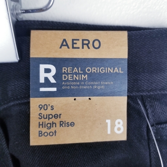 Aero 90s Super High Rise Black Boot Jeans NWT, size 18 - Picture 9 of 10